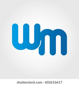 logo letters wm blue