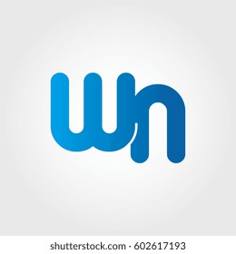 logo letters wn blue