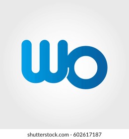 logo letters wo blue