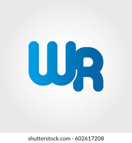 logo letters wr blue