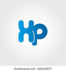 logo letters xp blue