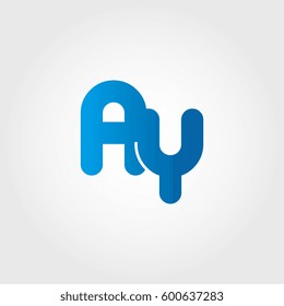 logo letters a and y blue