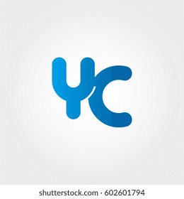 logo letters yc blue