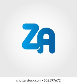 logo letters za blue