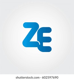 logo letters ze blue