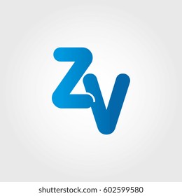 logo letters zv blue
