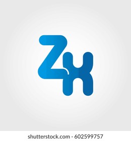 logo letters zx blue