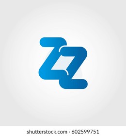logo letters zz blue