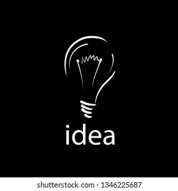 Logo of light bulb with concept ideas. Vector illustration