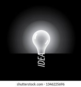 Logo of light bulb with concept ideas. Vector illustration
