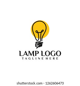 Logo Light Bulb Lamp concept vector