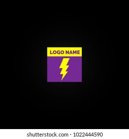 Logo lightning flash , the electric charge