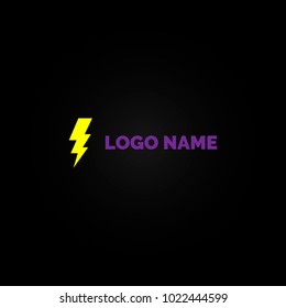 Logo lightning flash , the electric charge