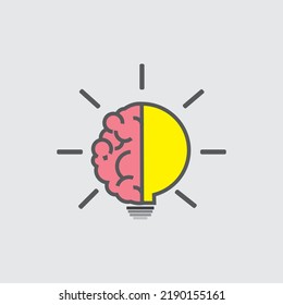 LOGO lights and brain find ideas, VECTOR LOGO ICONS