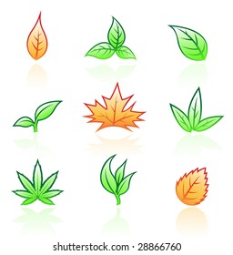 Logo like Leaves isolated on a white background
