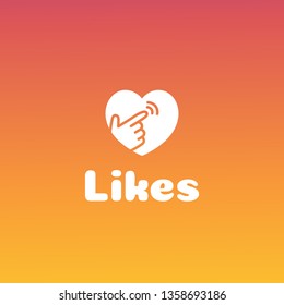 Logo Like.Isolated.Vector illustration