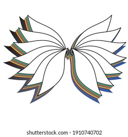 Logotipo de la línea al adorno 3d