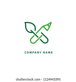 Pincel de arte de línea de logotipo para Plantilla de diseño. Elemento de Vector de pintura moderno. Arte, pintura, inspiración, agencia creativa. Signo de Web de concepto de imaginación. Ilustración vectorial, Diseño Gráfico Editable.
