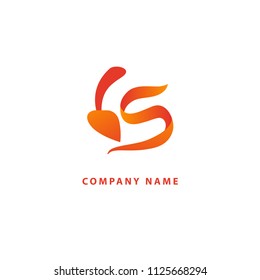 Logo line art brush for design template. Modern paint vector element. Art, paint, inspiration, creative agency logotype. Imagination concept web sign. Vector illustration, Graphic Editable Design.