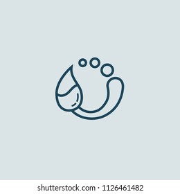 Logo line art brush for design template. Modern paint vector element. Art, paint, inspiration, creative agency logotype. Imagination concept web sign. Vector illustration, Graphic Editable Design.