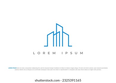 logo line building abstract modern