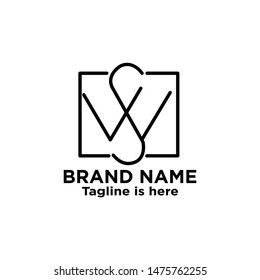 logo line custome font sw with box