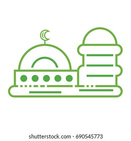 Logo Line Mosque Dome
