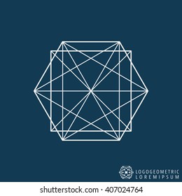Logo line template. Idea logotype for corporate identity. Vector illustration.