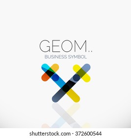 Logo, linear abstract geometric icon