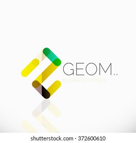 Logo, linear abstract geometric icon