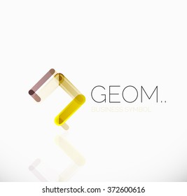 Logo, linear abstract geometric icon
