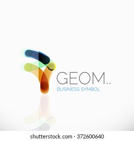 Logo, linear abstract geometric icon