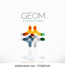 Logo, linear abstract geometric icon