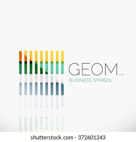 Logotipo, icono geométrico abstracto lineal