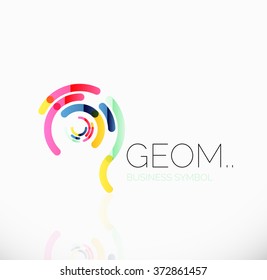 Logotipo, icono geométrico abstracto lineal