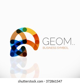 Logo, linear abstract geometric icon