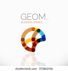 Logo, linear abstract geometric icon