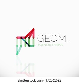Logotipo, ícone geométrico abstrato linear