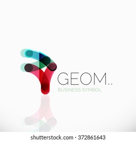 Logo, linear abstract geometric icon