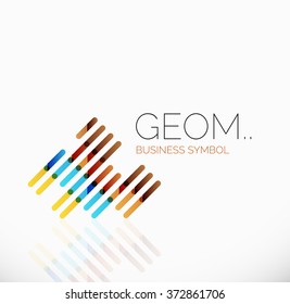 Logo, linear abstract geometric icon