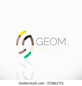 Logo, linear abstract geometric icon