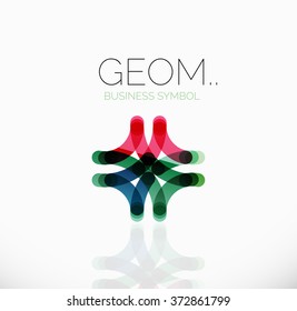 Logotipo, icono geométrico abstracto lineal