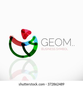 Logo, linear abstract geometric icon