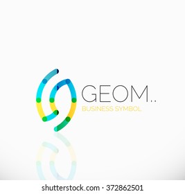 Logo, linear abstract geometric icon