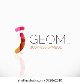 Logotipo, icono geométrico abstracto lineal