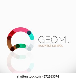 Logotipo, icono geométrico abstracto lineal