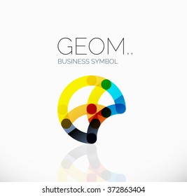 Logotipo, icono geométrico abstracto lineal