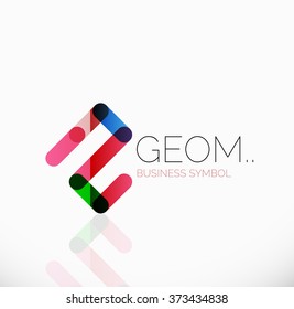 Logo, linear abstract geometric icon