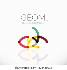 Logo, linear abstract geometric icon