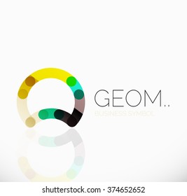 Logo, linear abstract geometric icon